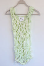 Chartreuse Silk Loose Gauge Knitted Silk Tank S/M