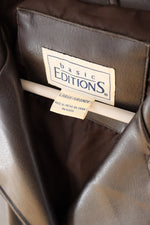 Espresso Brown Leather Jacket LARGE