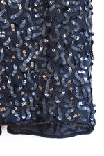 Vintage 100% Silk Beaded Sequin Party Dress - Size Petite 8