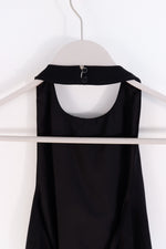 Open Back Little Black Halter Dress - SMALL