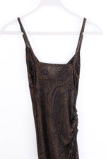 Muted Exotic Semi Sheer Bralette Dress with Asymmetrical Ruching - SMALL