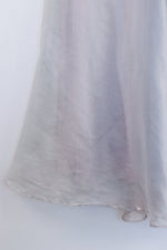 Vintage Metallic Silver Maxi Skirt - Medium