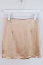 Vintage Gold Silky Micro Mini Skirt - Size 6