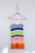 Multi-Colored Knit Mini Dress - SMALL