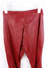 Genuine Red Leather Pants - SMALL
