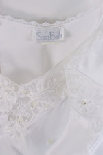 90's Vintage Beaded Lingerie Silky Slip Dress - MEDIUM