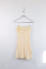 Vintage Yellow Party Dress with Beading - SMALL