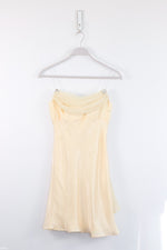 Vintage Yellow Party Dress with Beading - SMALL