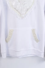 Lovely Things Embroidered Heart Hoodie - MEDIUM