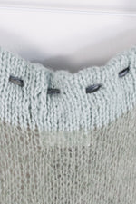 Deadstock Alpaca & Mohair Hand Knit Skirt with Silk Tie - MEDIUM